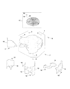 Cv730-0025 Blower Housing And Baffles Diagram and Parts List for M54-KH 53BB5B8W750-25-HP Cub Cadet Lawn Tractor